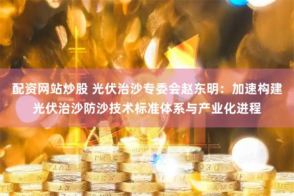 配资网站炒股 光伏治沙专委会赵东明：加速构建光伏治沙防沙技术标准体系与产业化进程